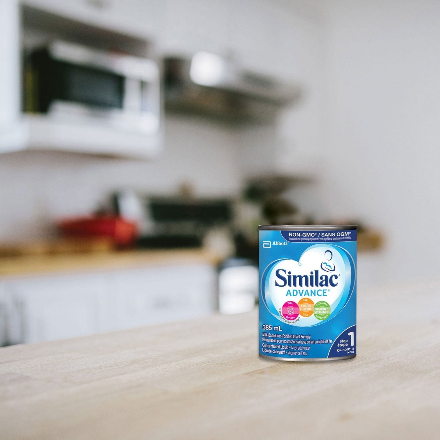 Similac Advance Step 1 非基因改造嬰兒配方奶粉,新生兒配方奶粉,0+ 個月,12x385 毫升,12 x 385 毫升