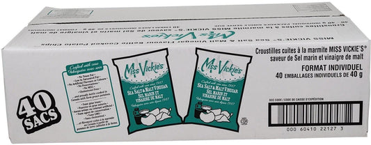 Miss Vickie's Sea Salt & Malt Vinegar, 40 Gram Pack of 40