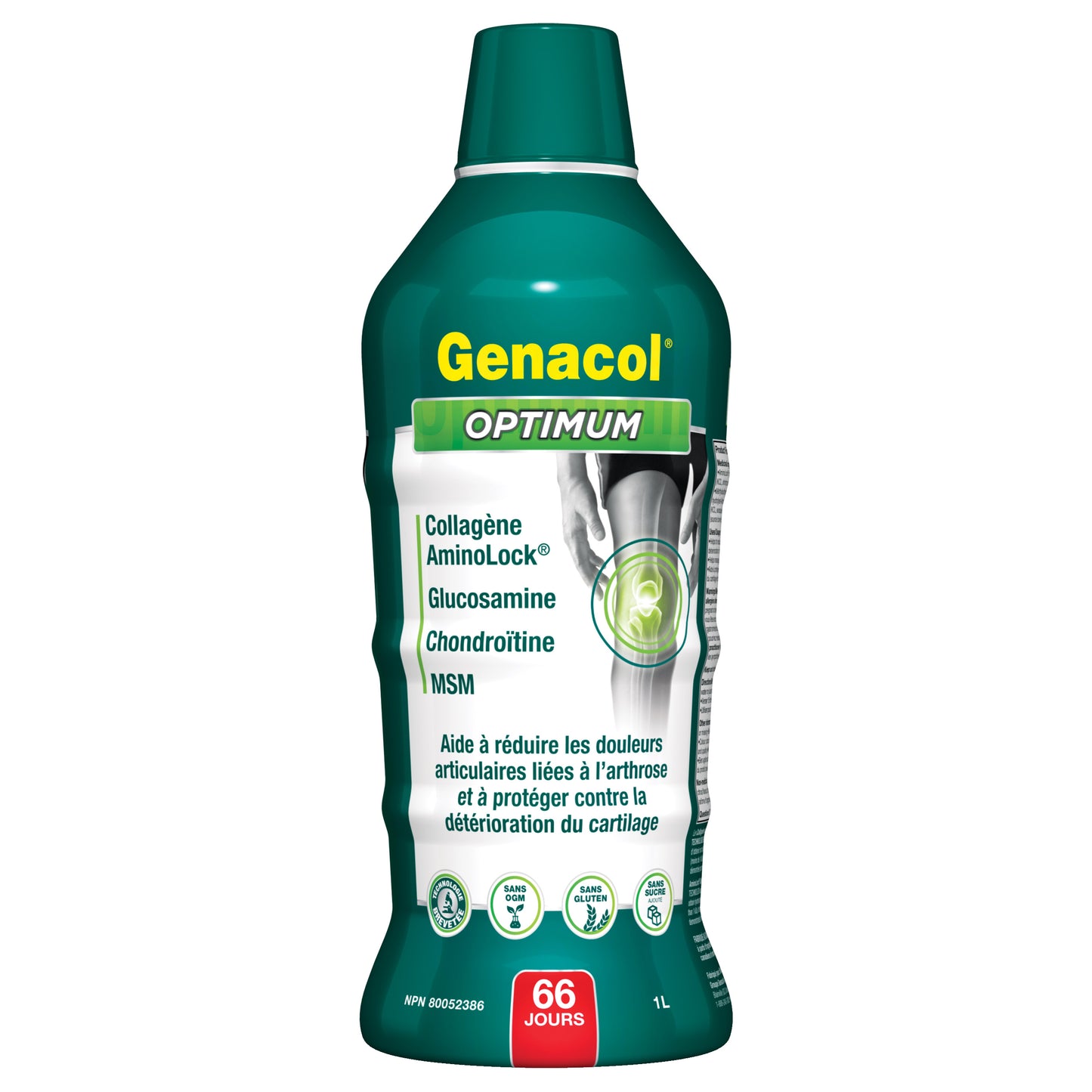 Genacol Optimum - 胶原蛋白、葡萄糖胺/软骨素和 MSM - 1升