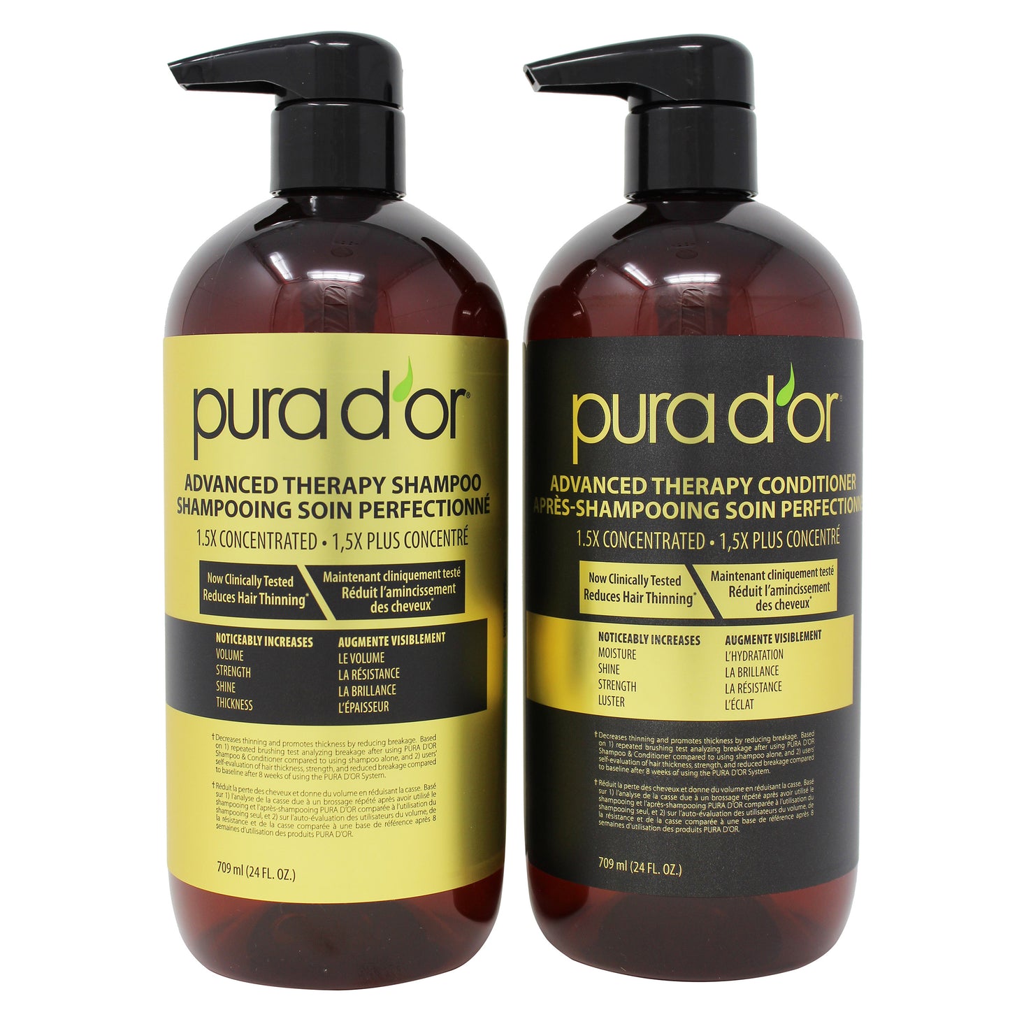 Pura D'Or 高級護理洗髮精和護髮素,2 x 709 毫升