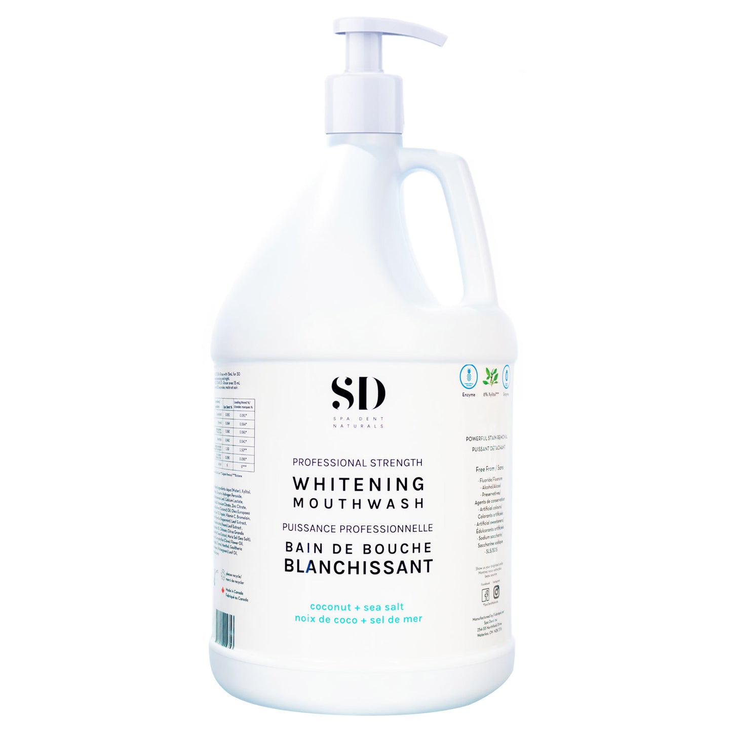 Spa Dent Naturals Advanced Coconut Sea Salt Whitening Mouthwash