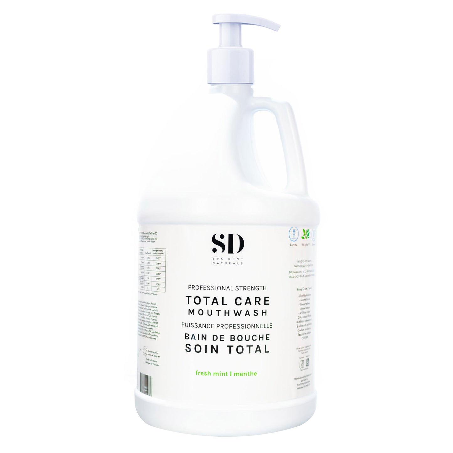 Spa Dent Naturals Fresh Mint Advanced Total Care Mouthwash