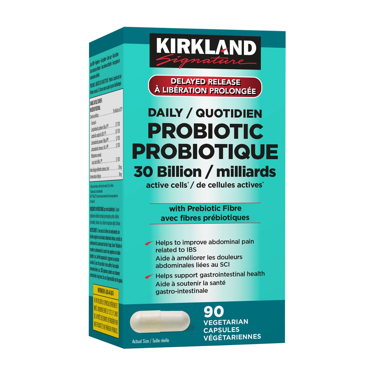 Kirkland Signature 每日益生菌 300 億,90 粒素食膠囊