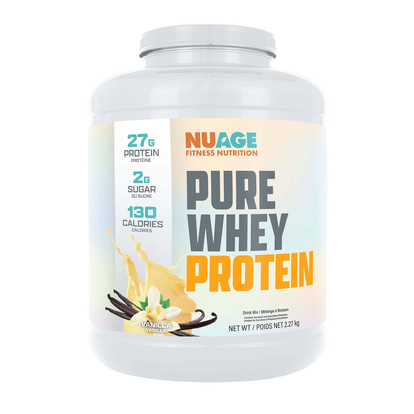 NuAge 纯乳清蛋白香草味,2.27 公斤