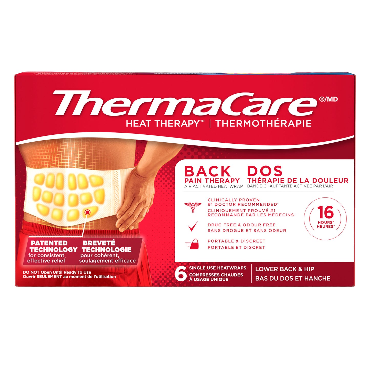 Thermacare 高级背痛治疗,6 片热敷贴