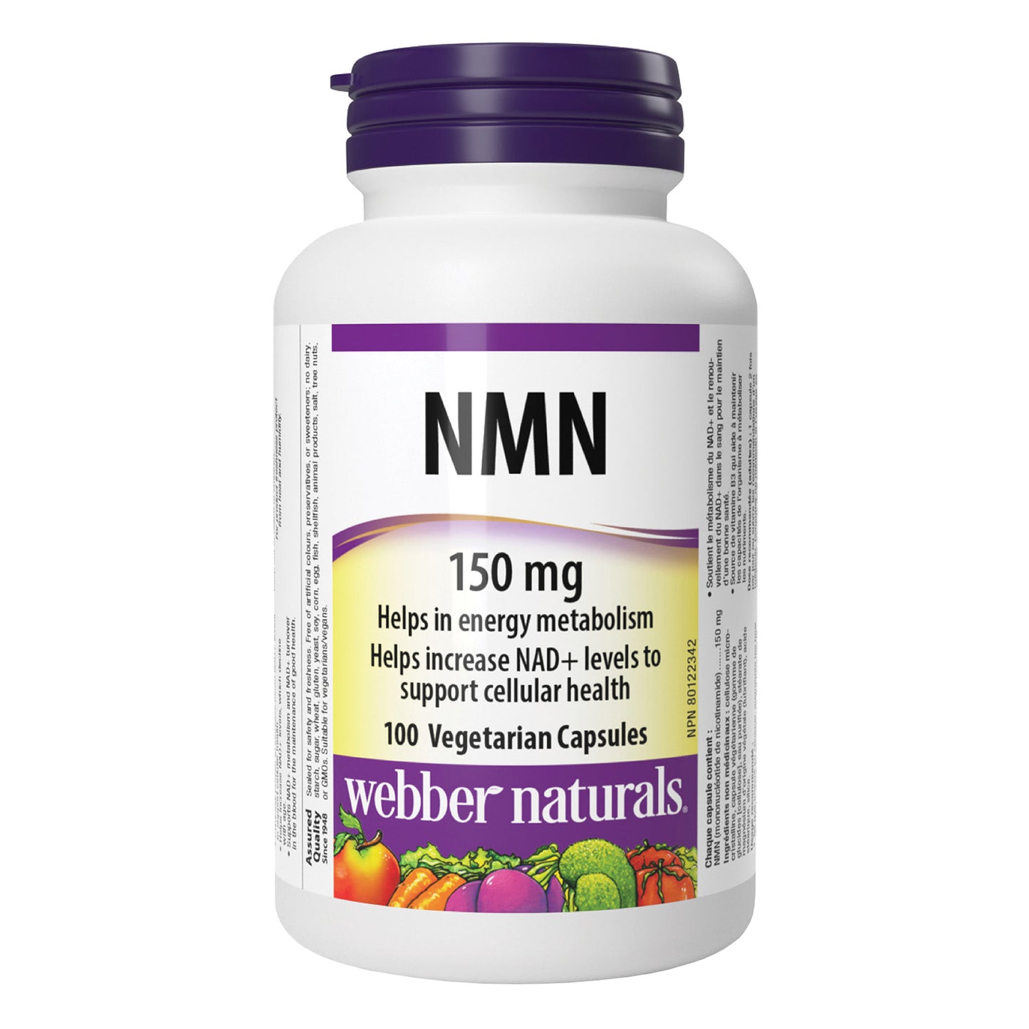 Webber Naturals NMN(烟酰胺单核苷酸)150毫克,100粒素食胶囊
