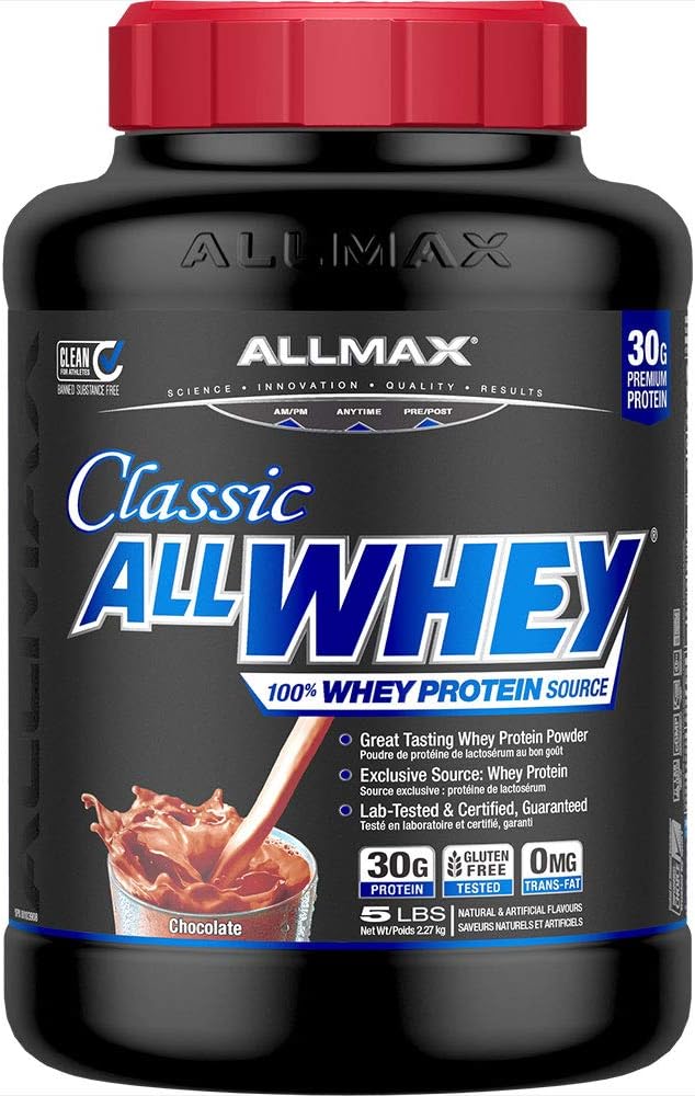 002 ALLMAX Nutrition 全乳清經典 - 100% 乳清蛋白,巧克力,5 磅