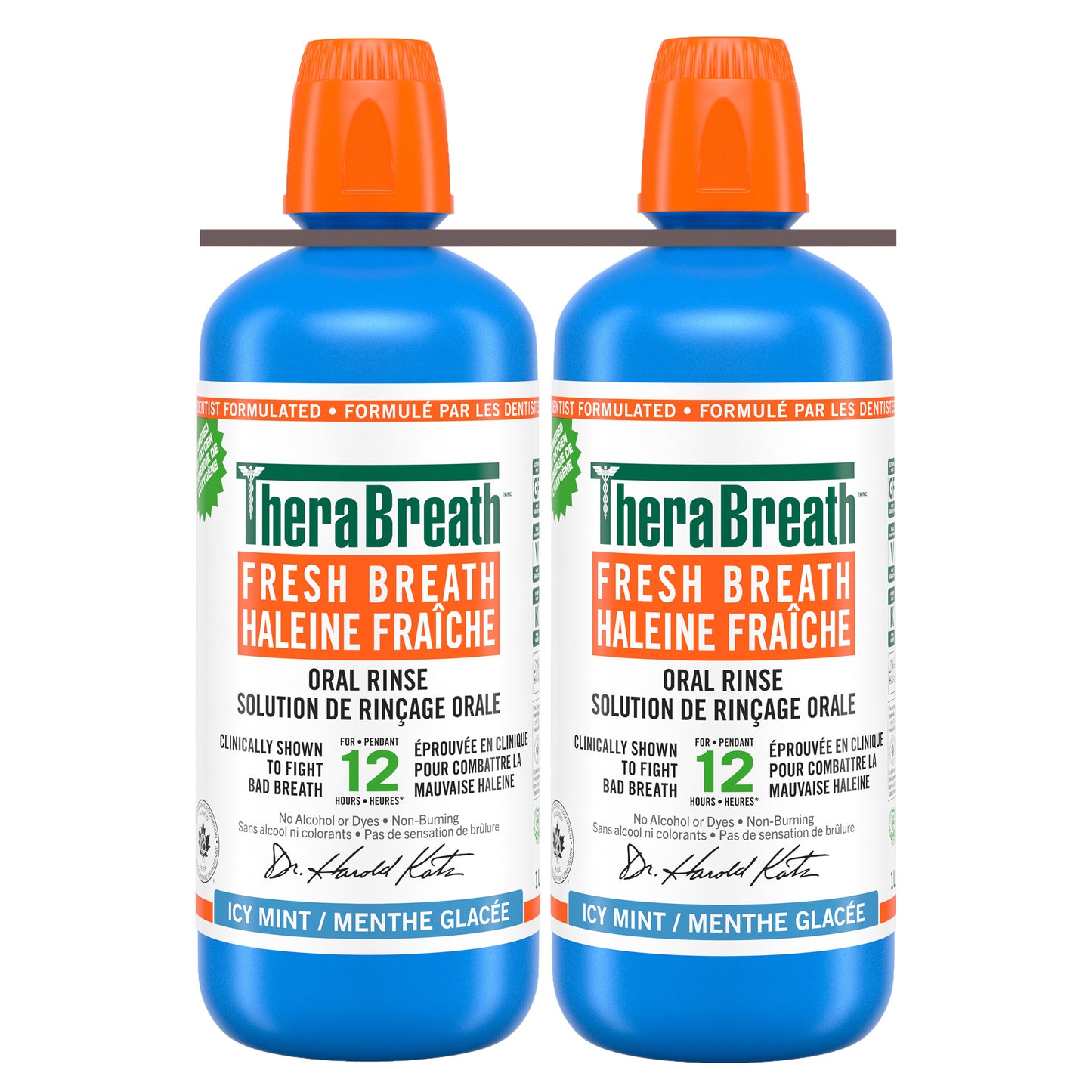 Therabreath 冰爽薄荷清新口气漱口水,2 x 1 升