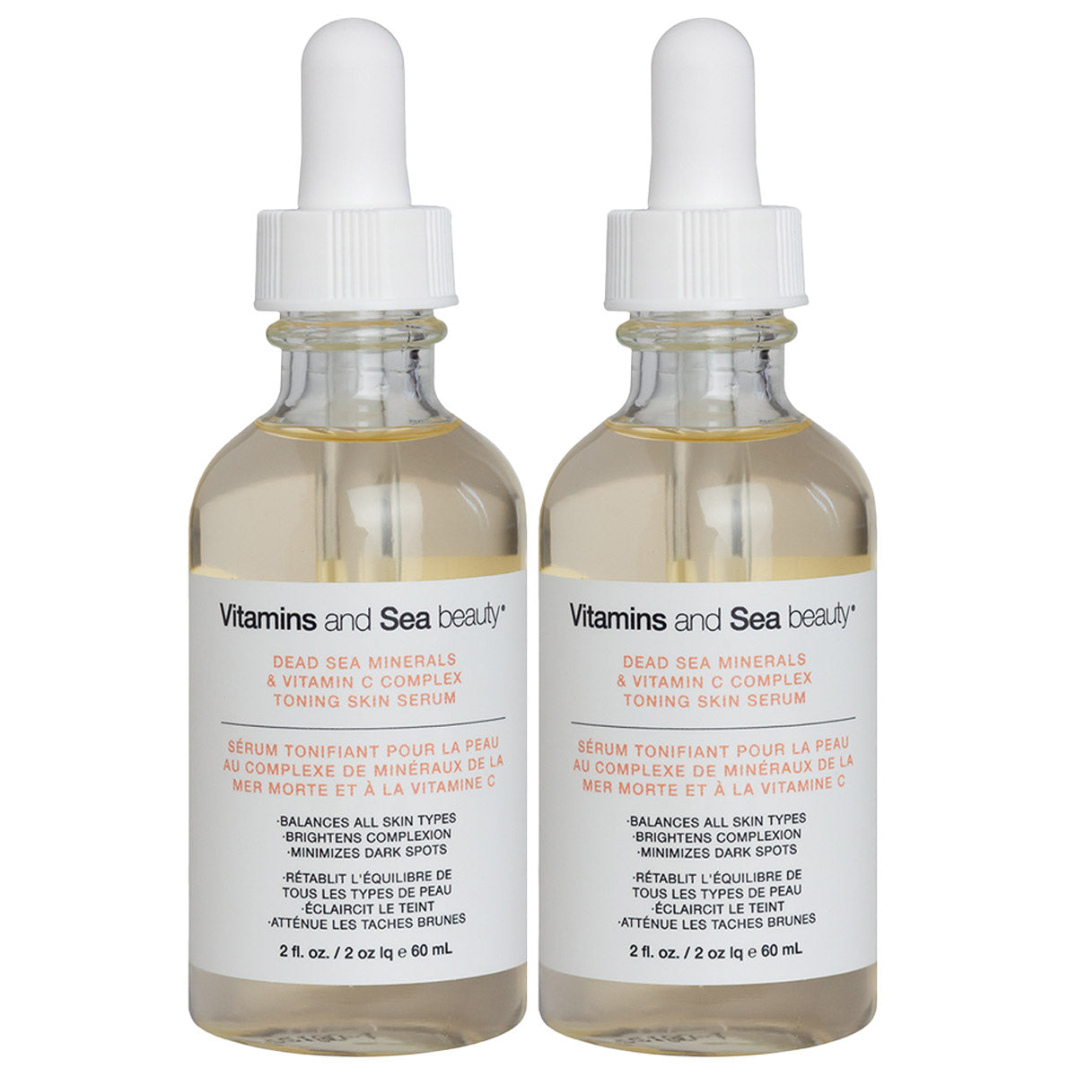 Vitamins and Sea Beauty 死海礦物質和維生素 C 爽膚精華液,2 x 60 毫升