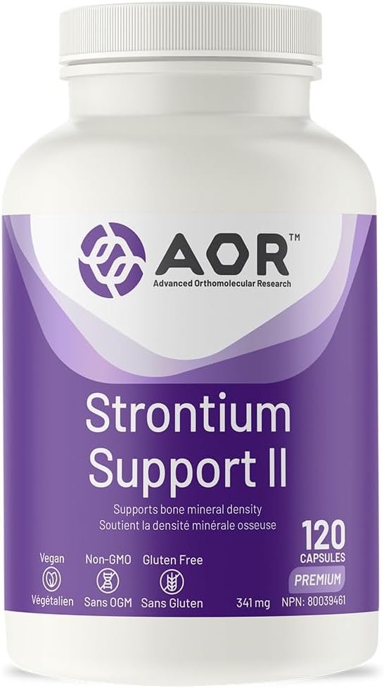 002 AOR - 鍶支持 II 341 毫克,120 粒膠囊 - 骨折癒合補充劑 - 鍶增強骨骼強度 - 鍶補充劑 - 骨骼健康補充劑 - 檸檬酸鍶