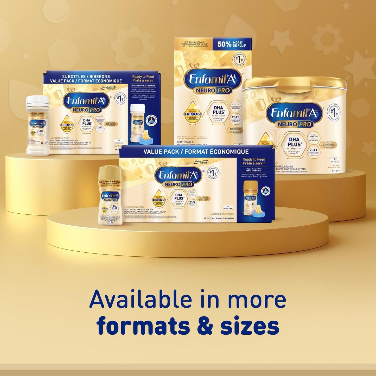 Enfamil A+ NeuroPro 嬰兒配方奶粉,0-12 個月,補充裝,890 克(2x445 克)