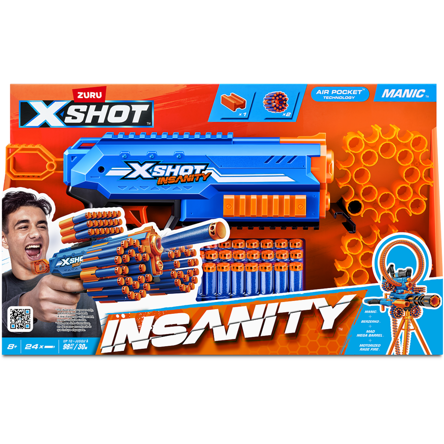 ZURU X-Shot Crazy Manic Blaster (24 darts)