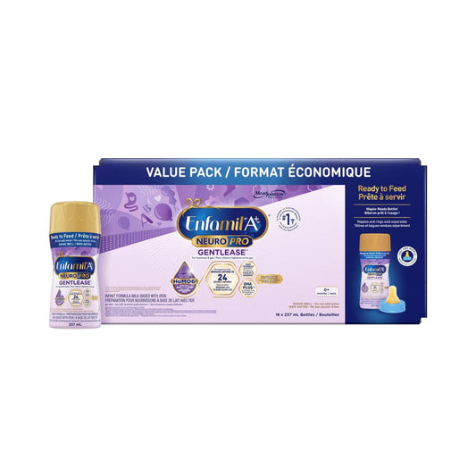 NeuroPro™ Gentlease, Baby Formula, 0-12 months, Ready to Feed Bottles, 237mL x 18ct
