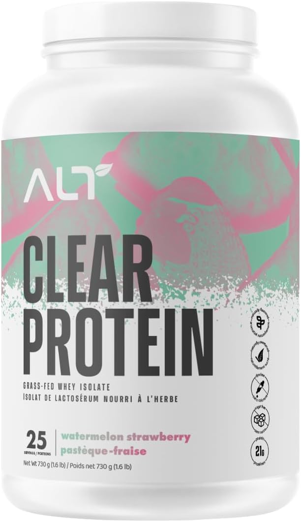 002 ALT 透明乳清分離物,草飼蛋白 - 西瓜草莓 730 克,25 份