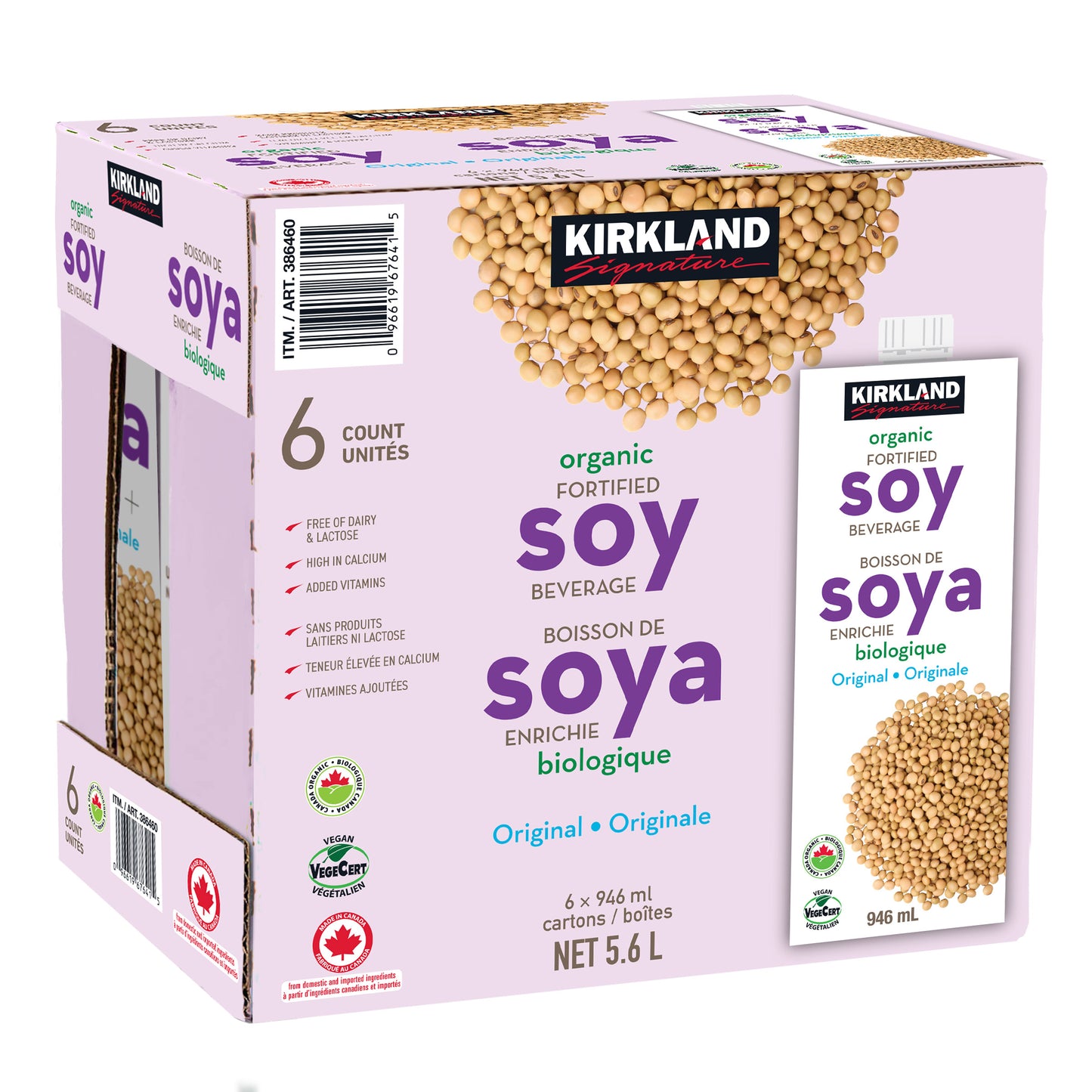 Kirkland Signature 有機豆奶,946毫升,6瓶裝