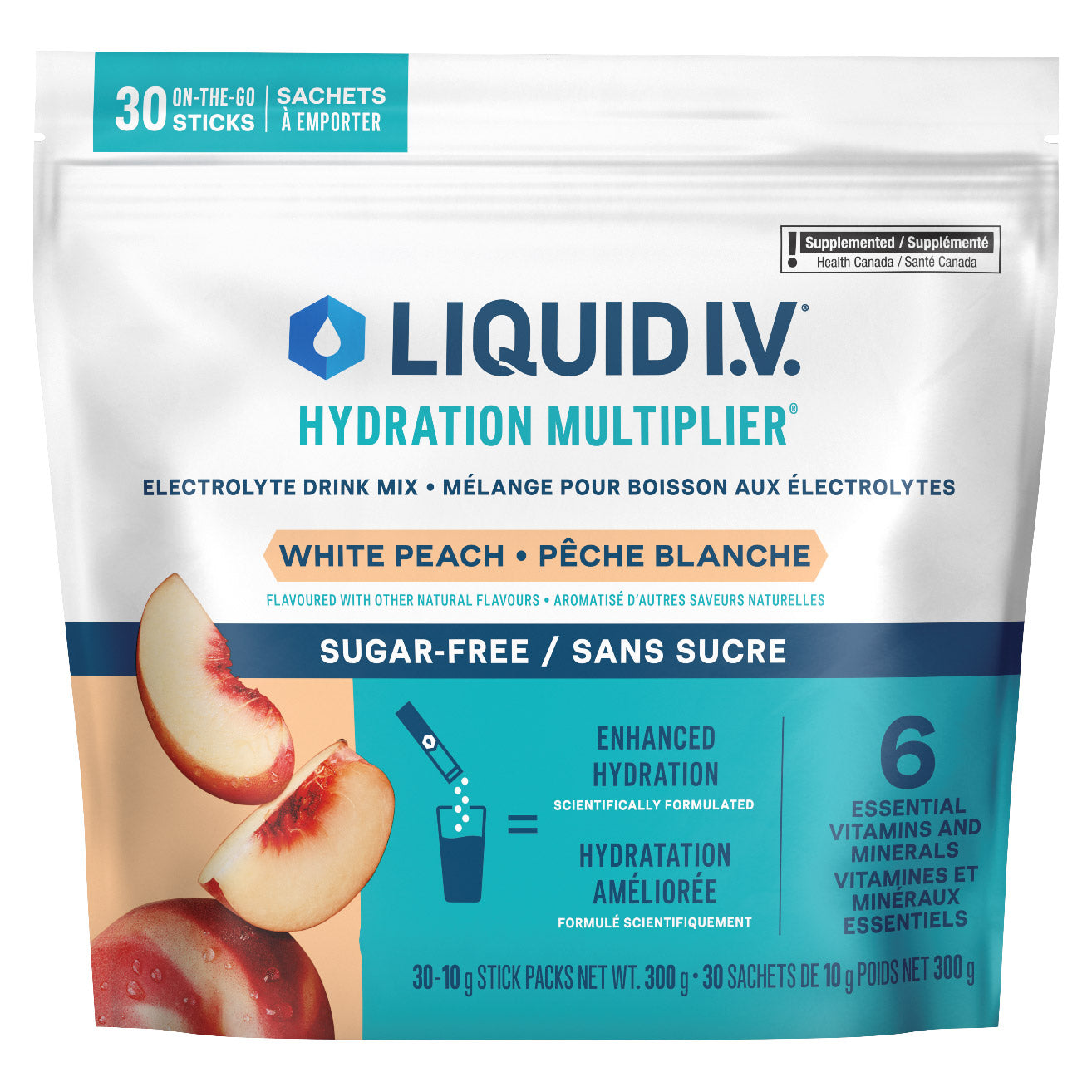 Liquid I.V. 無糖白桃味,30 x 10克