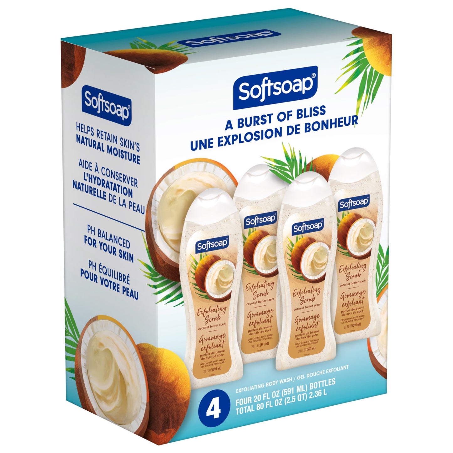 Softsoap Body Wash, 4 x 591 mL