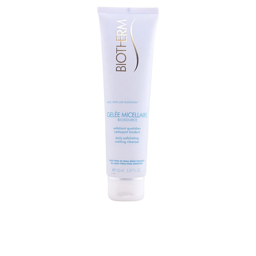 Biotherm Biosource Daily Exfoliating Micellar Face Cleanser, Melting Face Wash, Suitable for All Skin Types Even Sensitive, Melting Gel Texture, 150ml