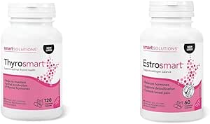 Smart Solutions Thyrosmart 120 Caps & ESTROsmart - Hormone Support Supplement - 60 Capsules