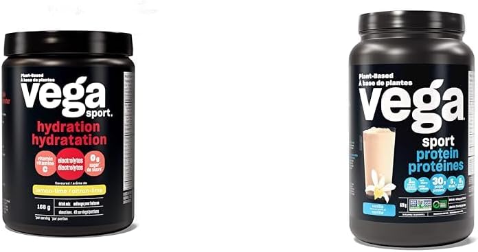 Vega Sport 保濕電解質粉 檸檬青檸口味 素食補水劑,適合生酮飲食,無麩質,運動蛋白 素食蛋白粉,香草支鏈氨基酸,適合生酮飲食,酸櫻桃味