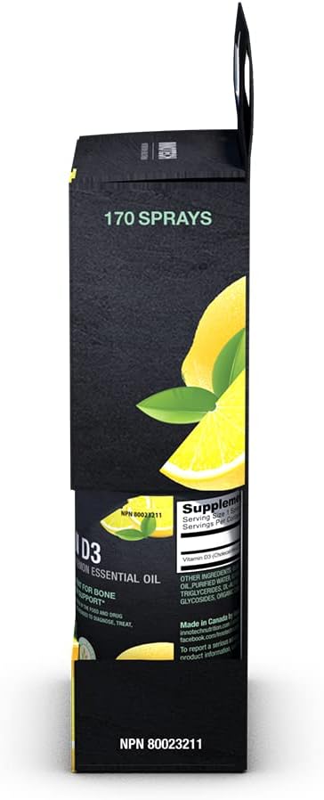 Innotech Nutrition 维生素 D3 口腔喷雾,柠檬味 - 25 毫升