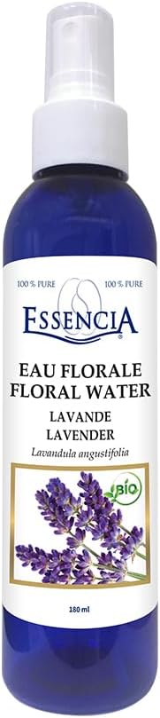 Essencia Organic Lavender Floral Water Spray 180ml, Calming Hydrosol Face Mist for Soothing, Hydrating & Refreshing Skin - Alcohol-Free, Steam-Distilled from Provence for Gentle Daily Skincare Rituals