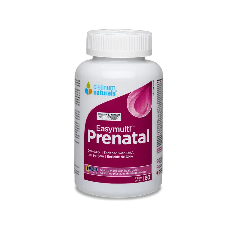 Platinum Naturals Pregnancy Full Spectrum Multivitamin 60 Tablets Certified by the Society of Obstetricians and Gynecologists of Canada