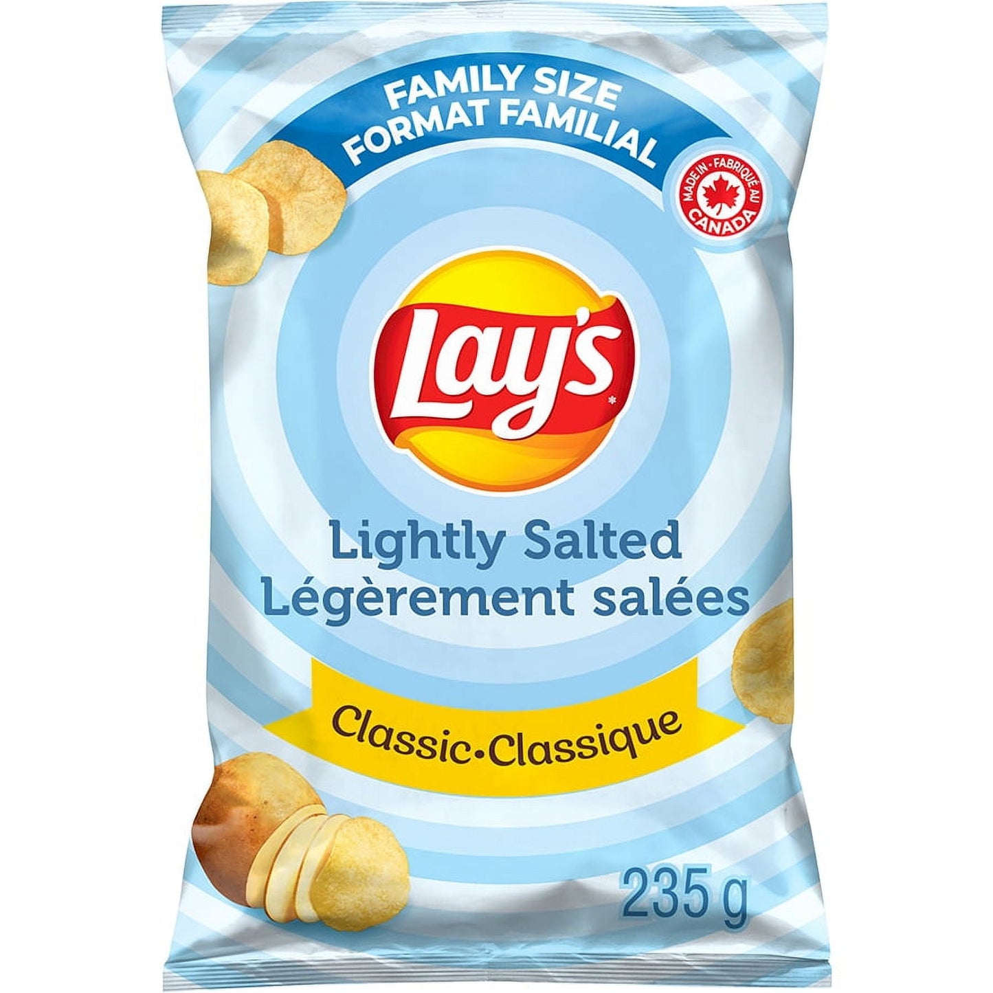 Lay's Lightly Salted Potato Chips, 235 g.