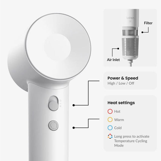 Laifen SE Hair Dryer - matte white