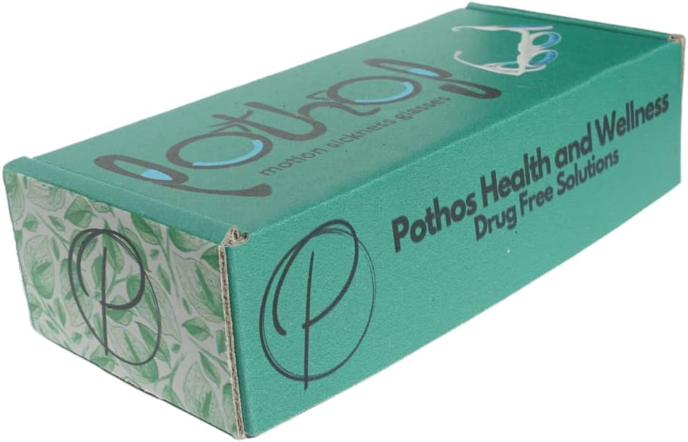Pothos Anti Motion Sickness Glasses - Carsickness, Seasickness, Airsickness, Vertigo - Lightweight Portable Anti Nausea Treatment-Works for Travel, Gaming, Plane, Boat or car Rides, Kids and Adults
