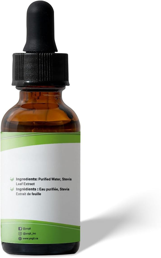 Yogti 液体甜菊甜味剂滴剂原味 2 液体盎司