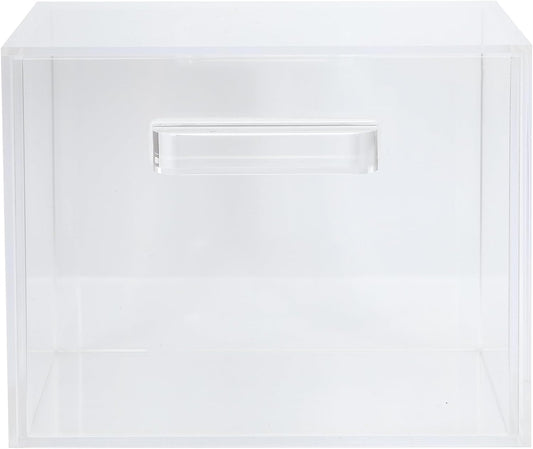 ForPro Premium Pure & Simple XL Facial Towel Acrylic Holder with Drawer, Holds 50 Pure & Simple XL Facial Towels, Disposable Makeup Remover Dry Wipe Holder