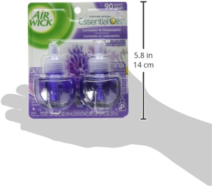 Airwick Plug In Scented Oil Refill, Lavender & Chamomile, Infused With Natural Essential Oils, (2x20 ml)