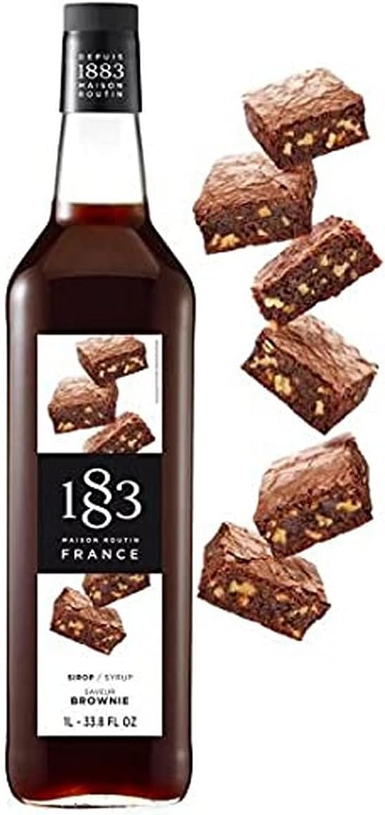 Maison Routin 1883 Brownie Flavour Syrup, 1L Glass bottle