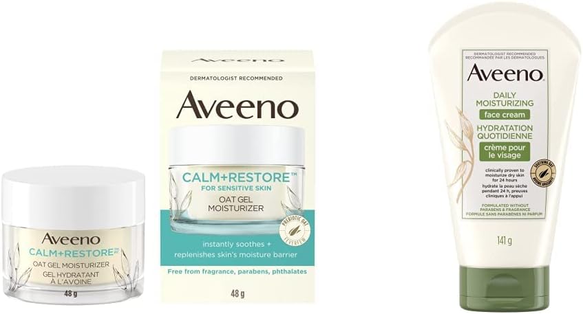 Aveeno 舒缓修复燕麦凝胶面部保湿霜 + Aveeno 每日保湿面霜