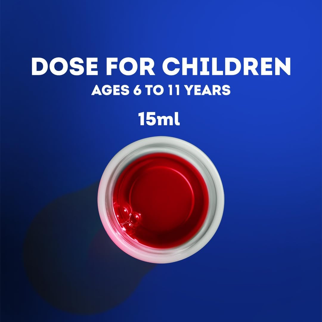 Vicks 儿童 NyQuil 感冒咳嗽糖浆,缓解咳嗽、流鼻涕、打喷嚏等多种症状,浆果味,6 岁以上适用,236 毫升