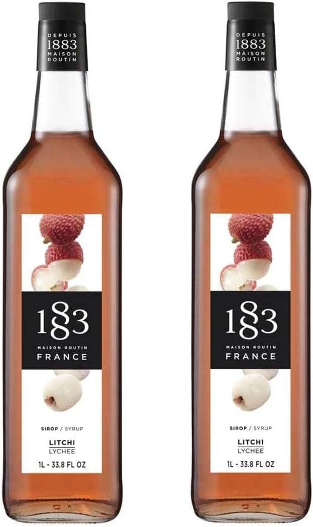 Maison Routin 1883 荔枝味糖浆,1升玻璃瓶装,2包