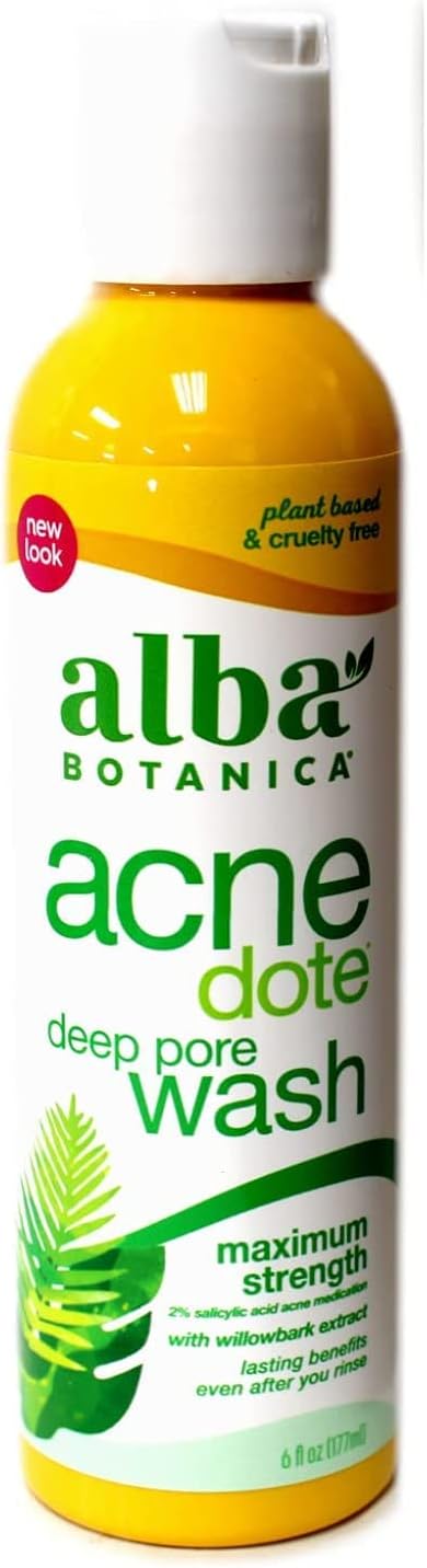 Alba Botanica Acnedote 深层毛孔清洁液,177ml,包装可能有所不同