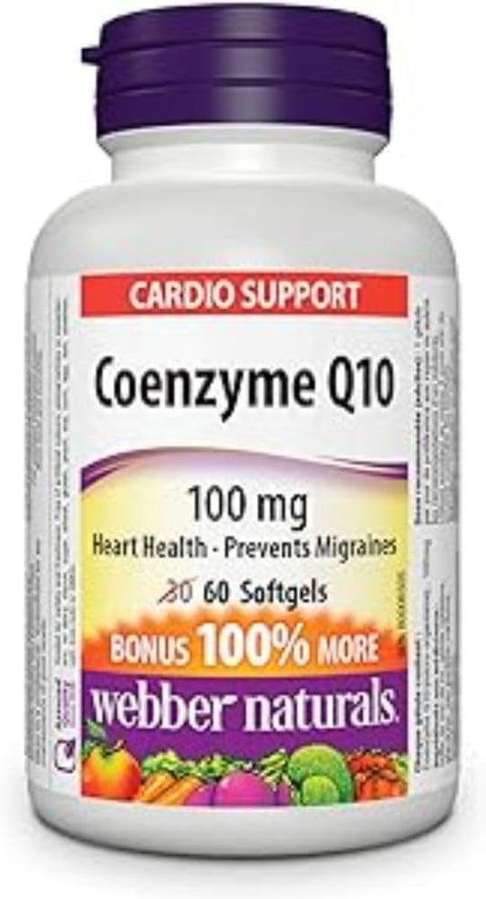 Webber Naturals 輔酶 Q10 (CoQ10) 100 毫克 60 粒軟膠囊 + Webber Naturals 維生素 E 400 IU 120 粒軟膠囊