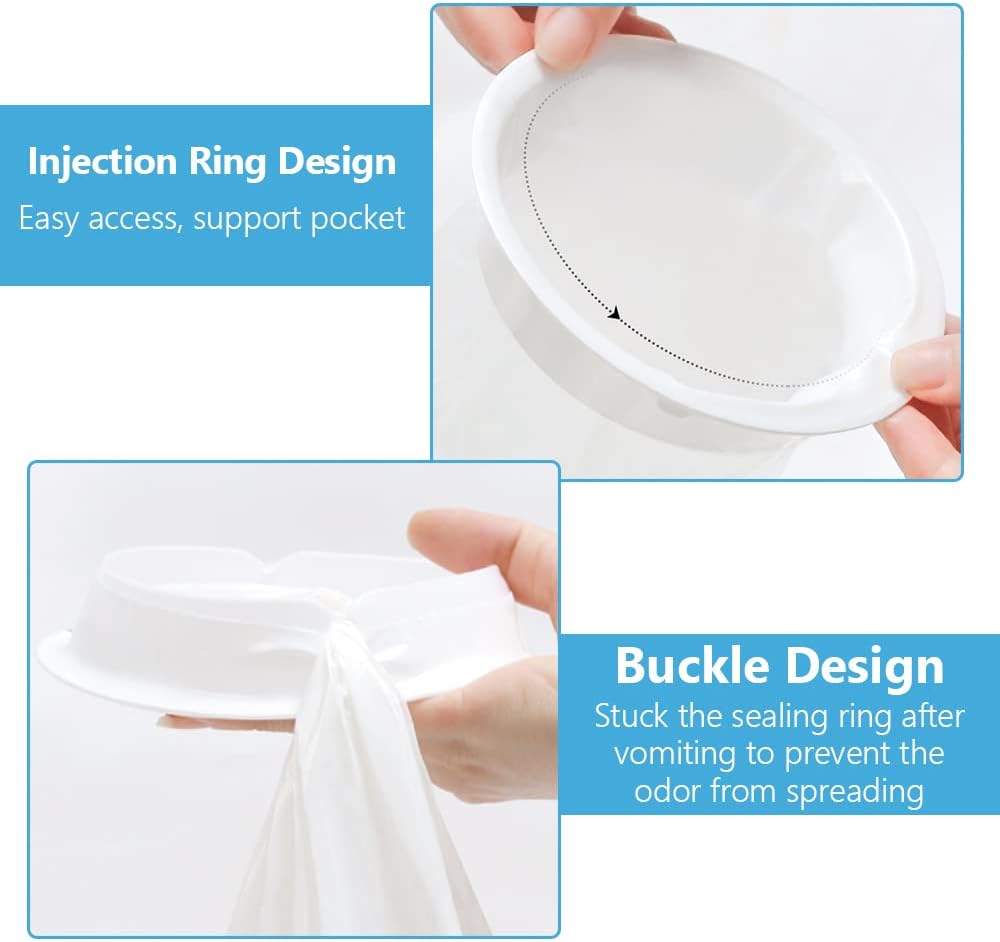 旅行嘔吐袋 - 1000ml 緊急嘔吐嘔吐袋,適用於露營暈車、孕婦、診所、汽車,一次性防臭防漏,20 件