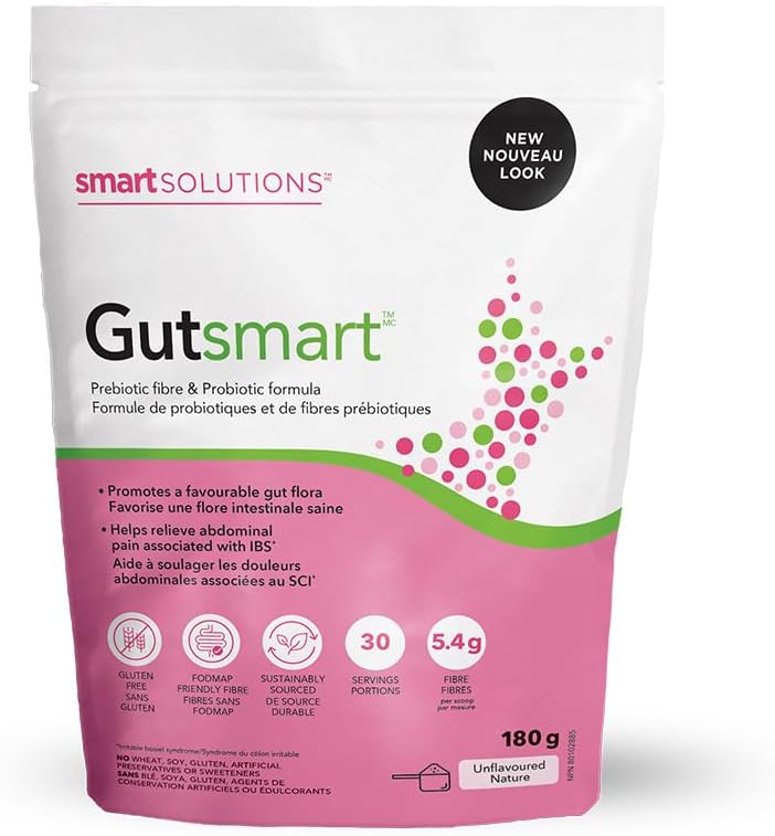 Smart Solutions Gutsmart 无味益生元和益生菌配方,促进肠道菌群健康,帮助缓解肠易激综合征 (IBS) 引起的腹痛。含 5.4 克膳食纤维,无麸质、非转基因、无大豆、无添加剂……