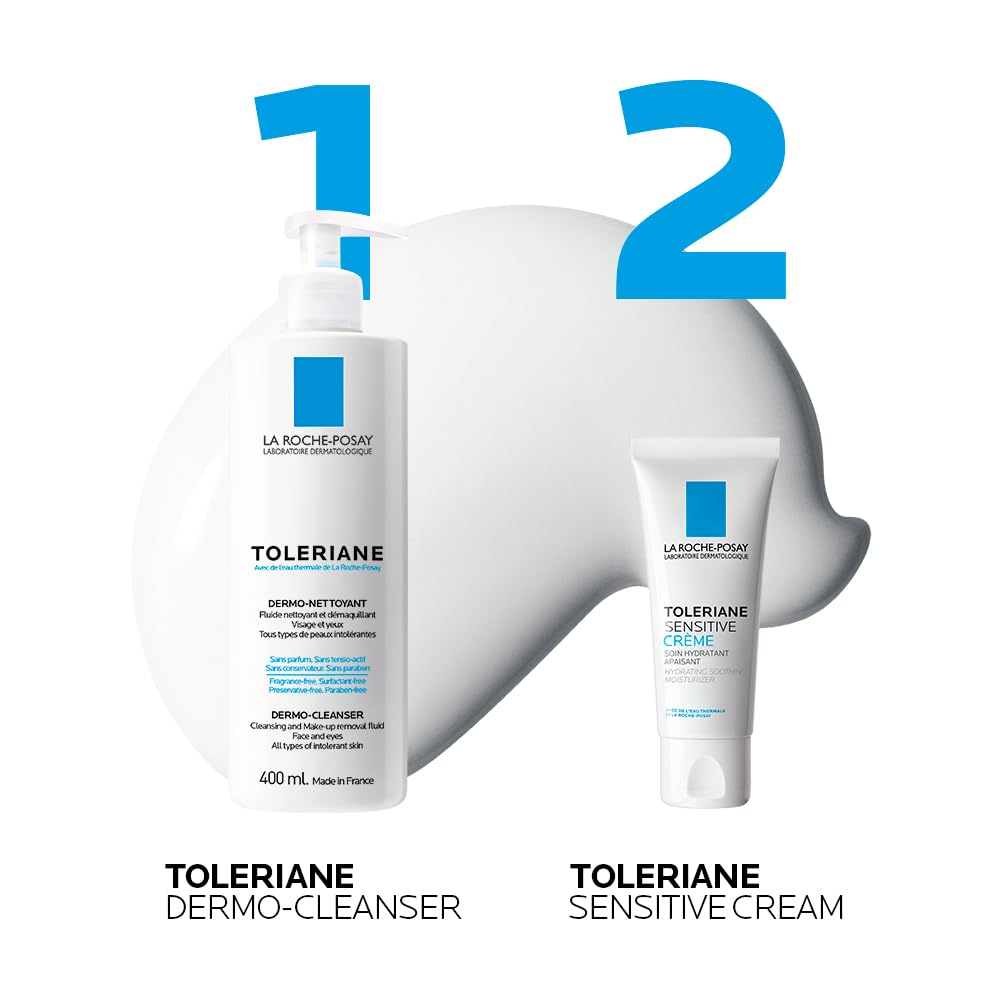 La Roche Posay Glycerin Face Serum, Toleriane Dermallergo Serum for Ultra-Sensitive, Allergy-Prone, Reactive Skin, Soothing and Hydrating, Formulated with Neurosensine, Fragrance-Free, 30ml