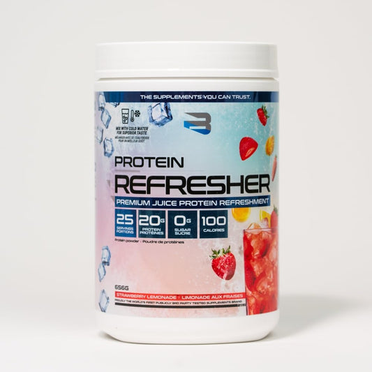 Believe Supplements Protein Refresher (25 servings) - Revolutionary Juice-Type Whey Protein Powder Alternative for Fitness, Bodybuilding, Gym, or for bigger protein intake - Enjoy with Ice or Chilled Water for Superior T…