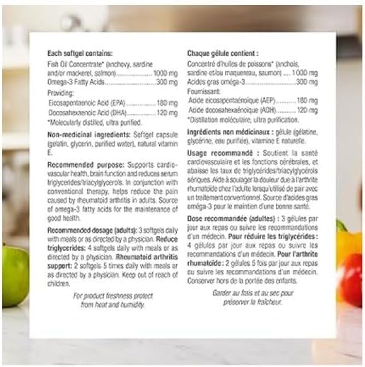 Webber Naturals 野生阿拉斯加鮭魚油 1,000 毫克,180 粒軟膠囊,可支持心臟、大腦和關節健康