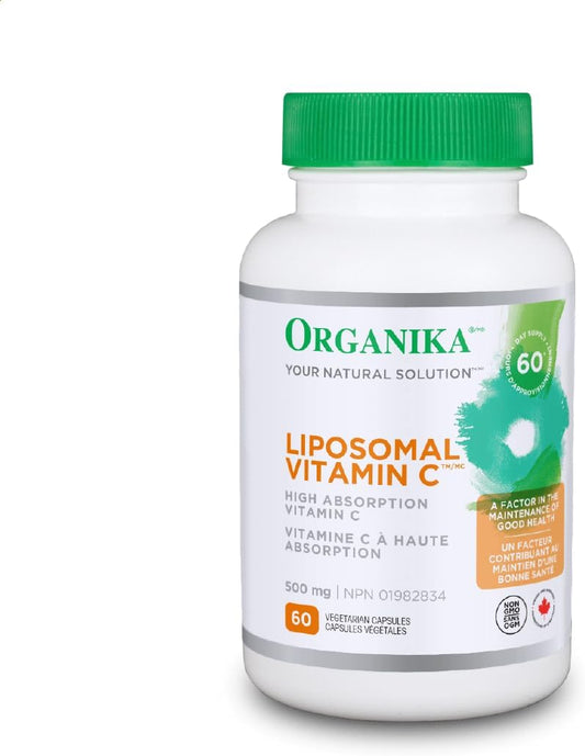 Organika 脂质体维生素 C 500 毫克 - 高吸收率,生物利用度高,免疫力强 - 60 粒胶囊 & NAC(N-乙酰-L-半胱氨酸)500 毫克 - 支持抗氧化谷胱甘肽水平