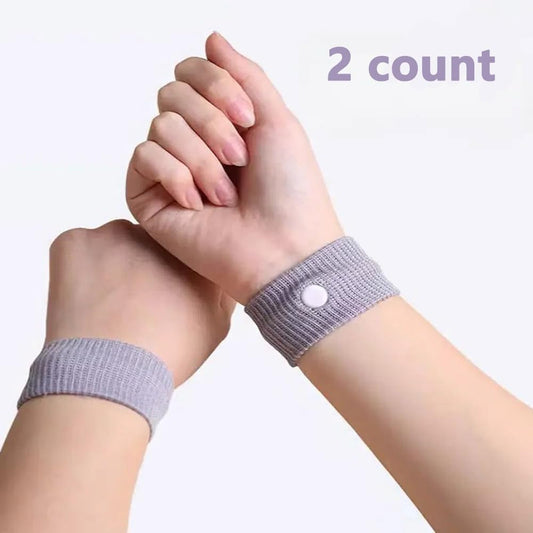 4 件装 防恶心腕带、恶心腕带、孕期晕动病腕带、缓解恶心或晨吐的指压腕带