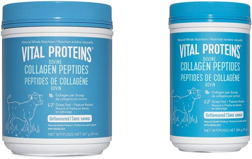 Vital Proteins 胶原蛋白肽粉套装:567克 + 284克 - 水解牛胶原蛋白 - 无味