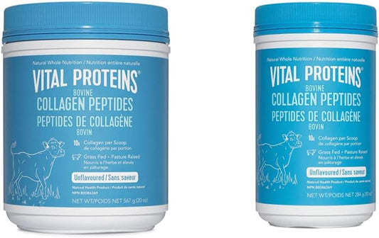 Vital Proteins 膠原蛋白勝肽粉組:567克 + 284克 - 水解牛膠原蛋白 - 無味