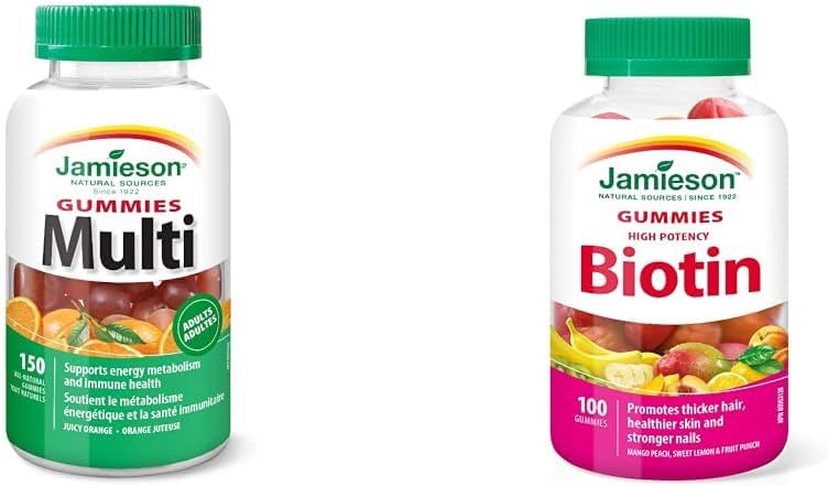 Jamieson 成人复合维生素软糖 150 粒装 和 高效生物素软糖 100 粒装