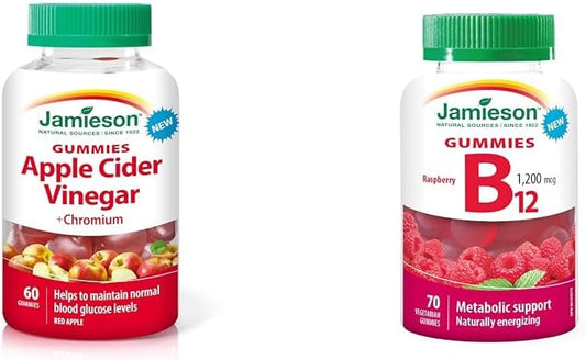 Jamieson ACV + 鉻 60 粒軟糖和 B12 軟糖 全新 70 粒軟糖